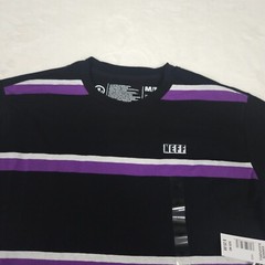 Neff Sorenson Black Purple Striped Short Sleeve T-Shirt Men’s Size S, M, L, XL