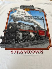 Vintage 1990s T-Shirt Steamtown PA Canadian Pacific Steam Train #2317 New