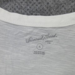 Universal Thread Mens Shirt Extra Large XL White Scoop Sleeveless Cotton New