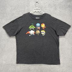 Marvel Avengers Mini Superhero Characters T Shirt Mens 2X Gray crewneck