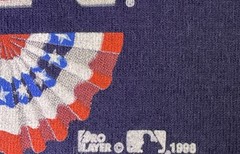 Vintage Boston 1999 MLB All-Star Game Medium T-shirt Navy Blue Pro Player Tee