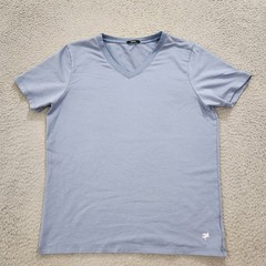 Sene T-Shirt Mens Medium Blue Short Sleeve Lightweight Supima Cotton Tee Preppy