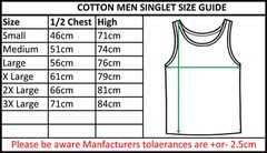 Blank Plain Basic Tank Top Singlet S-3XL Small Big Men’s Cotton Premium Quality