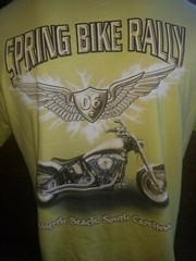 SPRING BIKE RALLY Myrtle Beach, South Carolina yellow XL t-shirt