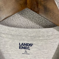 NWOT Lands’ End Men’s XL Heather Gray V-Neck T-Shirt 46-48 100% Cotton