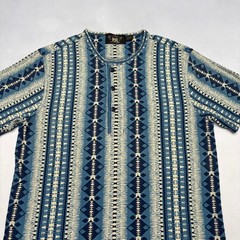 RRL Double RL Ralph Lauren Jacquard Knit Jersey Henley Shirt Men’s M Western