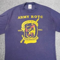 Vintage University of Delaware Army Mens Medium Blue Short Sleeve T-Shirt