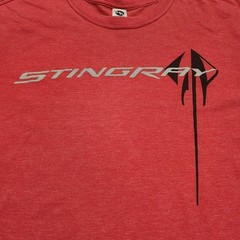 Corvette Stingray Shirt Mens 2XL Red New Agenda Chevy Muscle Car Graphic Tee XXL