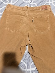 Levi’s Men’s Pants 33X30 Brown Corduroy 721 High Rise Skinny Stretch Button Fly