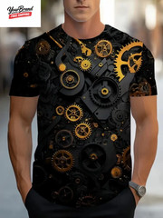 Cool Technology Graphic Print T-Shirt 2025 Men’S Short Sleeve T-Shirts Clothing