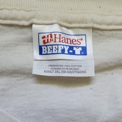 Hanes Beefy-T Y2K Dirt Motorsports Pro Stock Racing White Long Sleeve Tee 2XL