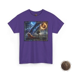 Flammarion Engraving T-Shirt, Futuristic Flat Earth Astronaut Firmament Tee