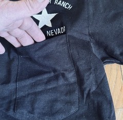 NOS Vintage 80s Frans Star Ranch Brothel Beatty NV Single Stitch Pocket Tee Med