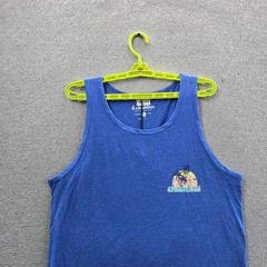 Chubbies Men Tank Top MEDIUM Blue Graphic Wave Palm The Giant NWT