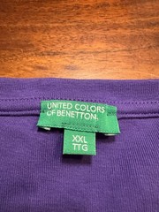 united colors of benetton Mens Purple Long sleeve Supima Cotton T Shirt Sz XXL