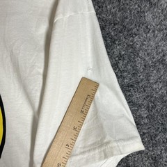 Hanes Shirt Mens L White Smiley Back Graphic Heavyweight 50/50 Cotton Polyester