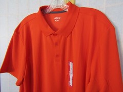 NWT BCG Men’s Training Coaches Polo Spicy Orang1/4 Button Polo Shirt Men’s XL