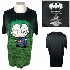 Joker DC Comics Mens 2XL Shirt Green 100% Polyester Active Heathered Batman