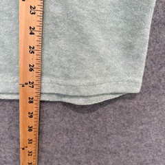 Terry Cloth Shirt Mens Medium Zip Pocket Green Italy Short Sleeve