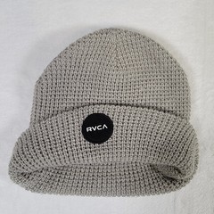RVCA Unisex Knit Beanie Heather Gray One Size Slouchy Warm Comfort Casual
