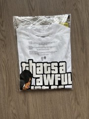 That’s A Awful Lot of Cough Syrup Miami Logo Graphic White Tee Crew Neck M