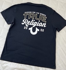 True Religion Black Graphic Logo Men’s Cotton Graphic T-Shirt Size L