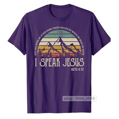 I Speak Jesus Christian T-Shirt Bible Verse Believe In God Faith Catholic Tee