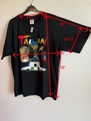 Taiwan City Art Chiang Kai-Shek T-Shirt Cotton Short Sleeved Black XL Fireworks