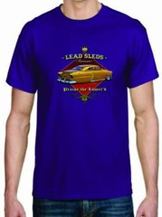 Adult DryBlend® T-Shirt – (SLEDS FOREVER – GOLD LOW RIDER HOT ROD)