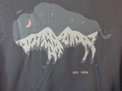 Cremieux T Shirt Men’s L Blue Long Sleeve Graphic Double Sided New With Tags