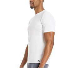 3 Pack Hurley Mens Classic Fit T-Shirt Ultra Soft Tag Free White Medium 38″-40″
