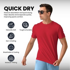Heavy cotton plain t-shirt men crew neck blank short sleeves tee 1 Pack S-4XL