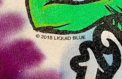 Liquid Blue Alice in Wonderland T-Shirt Men XLarge Blue Tie Dye Psychedelic