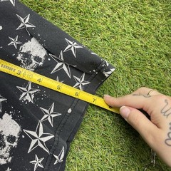 y2k Shirt Kids Large Mens Medium Cyber Grunge Star Skulls AOP All Over Print