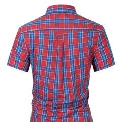 Mens Classic Leisure Outdoor Shirt Short Sleeved Comfort Summer Short Shirt