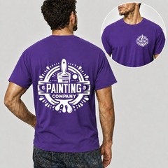 Mens Personalised Work T Shirt Custom Company Logo Painter Plumber Mechanic Gift