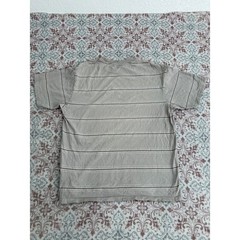 Cotton On Mens Loose Fit Striped T-Shirt Large Tan Brown Some Times Label Tee