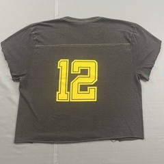 Vintage 1970s 70s The Men’s Shop Jersey T Shirt Cut 12 Black Yellow Size Small