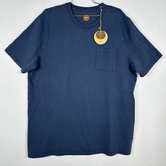 Common People Seersucker Pocket T Shirt Navy Blue Men’s XL