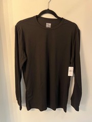 32 Degrees Heat Men’s Black Long Sleeve Crew Neck Base Layer Shirt Size M