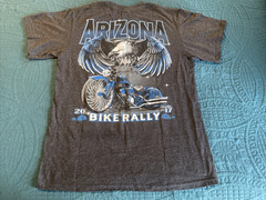 2017 Arizona bike rally T-shirt eagle graphic, Suna, Dark Gray Large