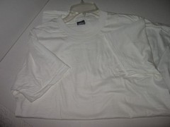 New Vintage BVD White Blank Single Stitch Combed Cotton T-Shirt Mens Large USA