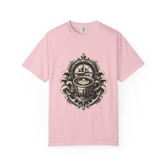 Monochrome Nautical Espresso Compass T-Shirt Graphic