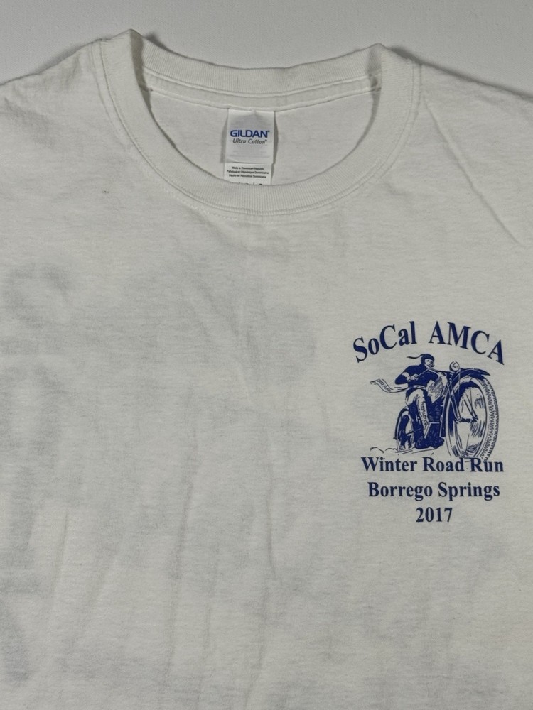 SoCal AMCA Winter Road Run 2017 Borrego Springs Motorcycle T-Shirt Men’s