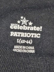 Way To Celebrate Patriotic Eagle T-Shirt Men’s L Black USA Flag “These Colors…