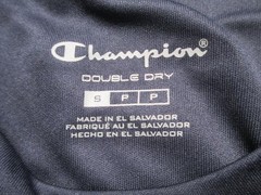 Navy Blue Champion Double Dry Short Sleeve T-Shirt- Small