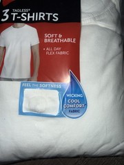 Hanes ~ Men’s 3-Pack Crew Neck T-Shirts Stretch 100% Cotton White ~ 3XL (54-56)
