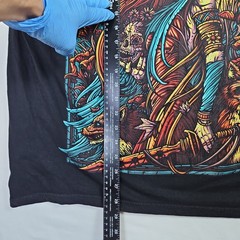 Mumford Clothing T-Shirt Psychedelic Women Warrior Black Size XL Graphic Fantasy