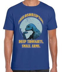 Funny Vintage Philosoraptor Dinosaur T-Shirt – 6 Colours – Ring Spun soft Cotton