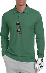 Men’s Long Sleeve Golf Polo Shirt UPF 50+ Quick Dry Lightweight Performance Tee